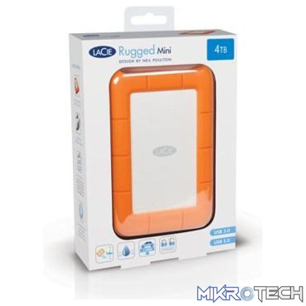 LaCie Rugged Mini 4TB Orange External Hard Drive LAC9000633 - Image 4