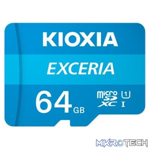 lmex1l064gg2-micro-sd-cards-52923681735023 KIOXIA Exceria 64GB MicroSDXC UHS-I Class 10 Memory Card LMEX1L064GG2 - Image 1
