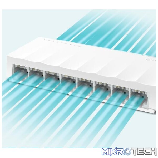 TP-Link LS1008 8-Port 10/100 Mbits Desktop Switch Unmanaged Network Fast Ethernet White - Image 4