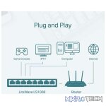 TP-Link LS1008 8-Port 10/100 Mbits Desktop Switch Unmanaged Network Fast Ethernet White - Image 5