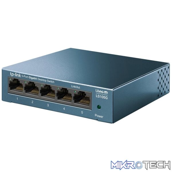 TP-Link LS1008G 8-Port 10/100/1000 Mbits Desktop Switch Unmanaged Black - Image 4
