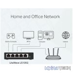 TP-Link LS1008G 8-Port 10/100/1000 Mbits Desktop Switch Unmanaged Black - Image 2