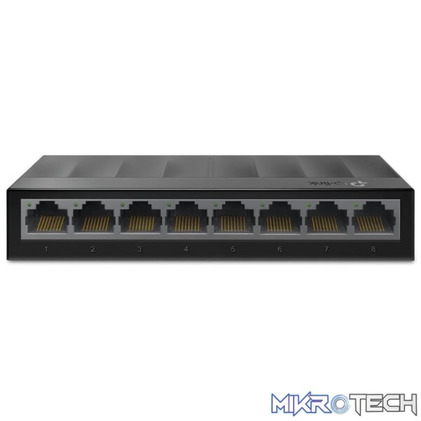 ls1008g-switches-31008930922660 TP-Link LS1008G 8-Port 10/100/1000 Mbits Desktop Switch Unmanaged Black - Image 1