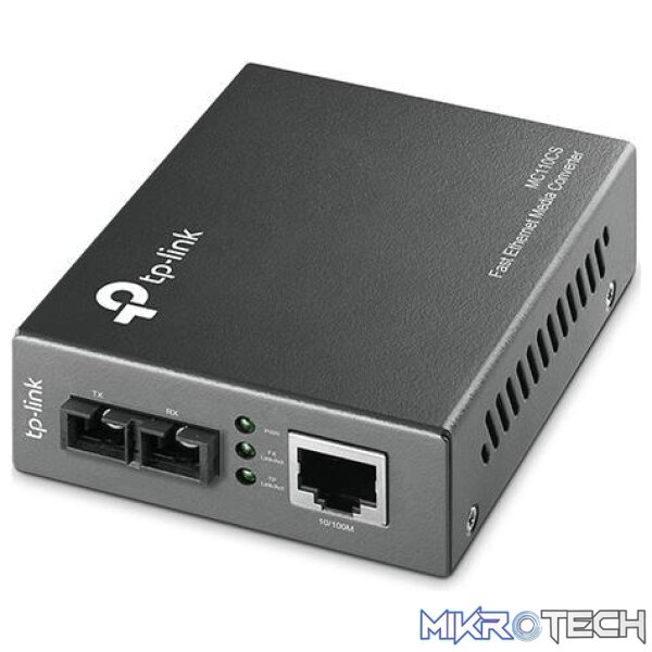 mc110cs-network-adapters-30250267639972 TP-Link MC110CS 10/100 Mbits Single-Mode Media Converter Network 100 1310 Nm Black - Image 1