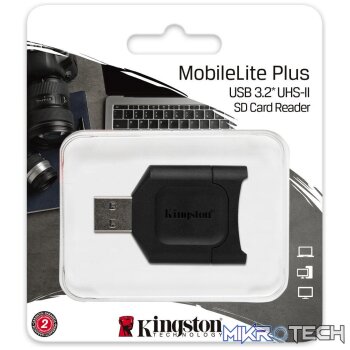Kingston MobileLite Plus USB 3.2 Gen1 SDHC/SDXC UHS-II Card Reader MLP