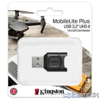 Kingston MobileLite Plus USB 3.2 Gen1 microSDHC/SDXC UHS-II Card Reader MLPM