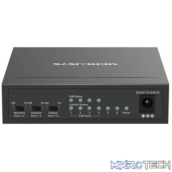 Mercusys 6-port 10/100Mbps Desktop Switch with 4-port PoE+ MS106LP - Image 2