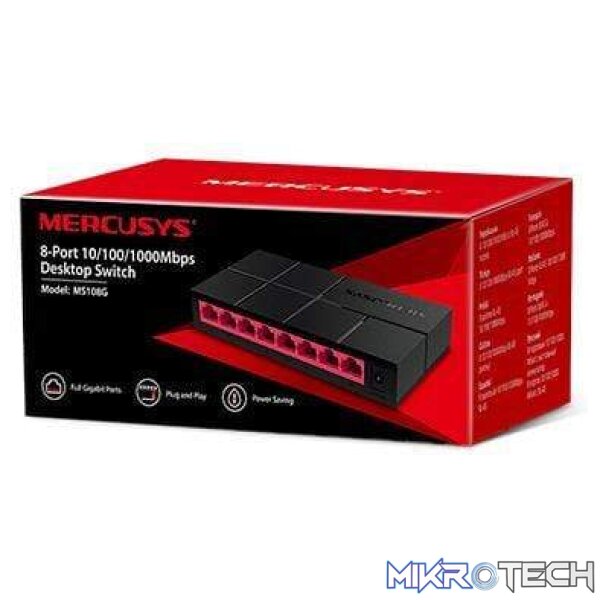 Mercusys MS108G 8-port 10/100/1 000MBps Desktop Switch - Image 3