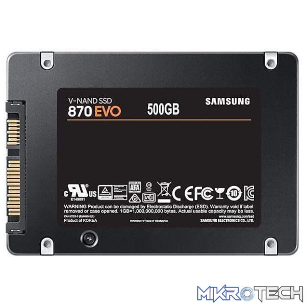 Samsung 870 Evo 2.5-inch 500GB Serial ATA III Internal SSD MZ-77E500BW - Image 2