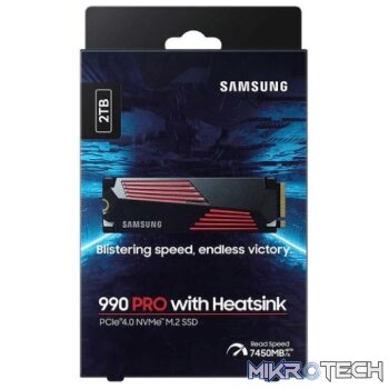 Samsung 990 PRO 2TB PCI Express 4.0 M.2 V-NAND MLC NVMe Internal SSD MZ-V9P2T0CW