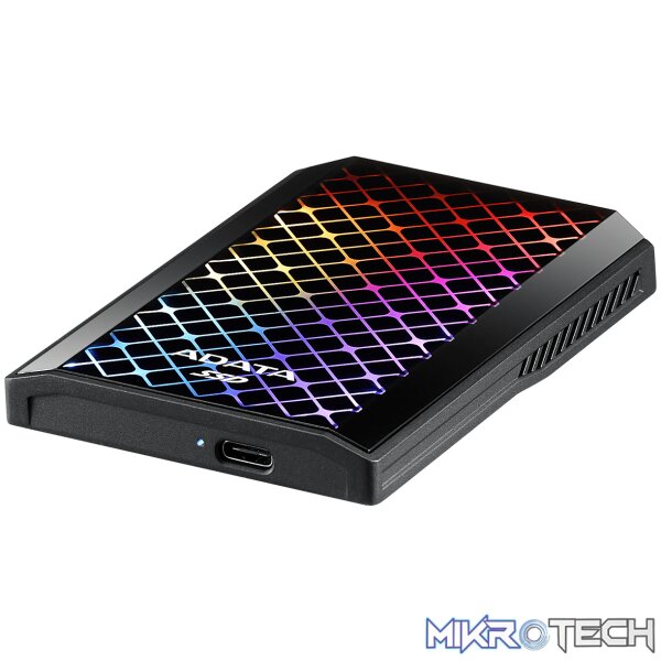 Adata SE900G Series 1Tb Black External TLC Solid State Drive with RGB - Image 2