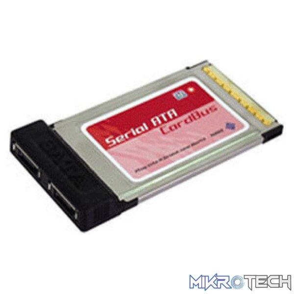 product_AC-SSCBSA20 Sunix CBSA20 2 port external SATA Cardbus / PCMCIA - Image 1