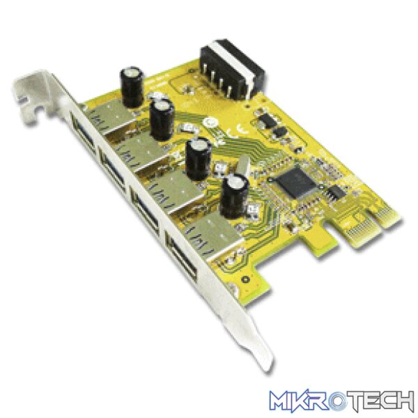 product_AC-SiUSB4300 Sunix USB4300 PCI-Express - 4 x external USB 3.0 (5.0Gbps) - Image 1