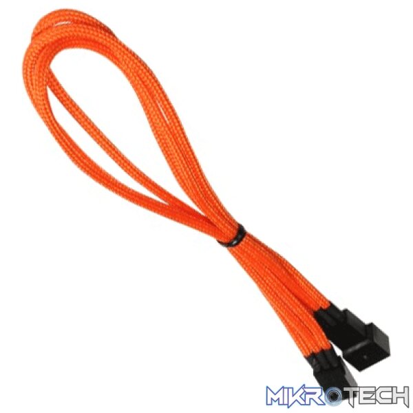 product_FA-BA3F30o_3c1b-a4 Bitfenix 3 pin power extension cable for cpu fan 90cm Orange - Image 1