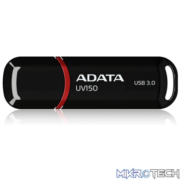 product_FD-AxxGUV150B_od9b-1h Adata UV150 32Gb Glossy Black USB3.0 Flash Drive - Image 1