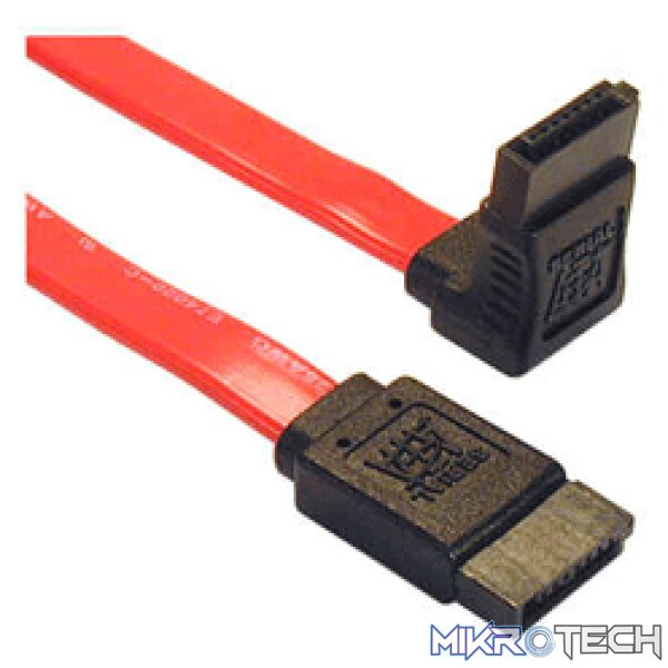 product_ca_sata50cm90dgr Lian-li Sata cable 90cm with L-shape 90° angle - Red - Image 1