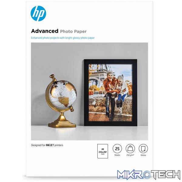 HP Advanced Glossy Photo Paper A4 25 Sheets Q5456A HP Advanced Glossy Photo Paper A4 25 Sheets Q5456A