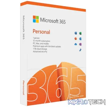 Microsoft 365 Personal PC Mac and Mobile 1-user 12-month Subscription FPP QQ2-01403