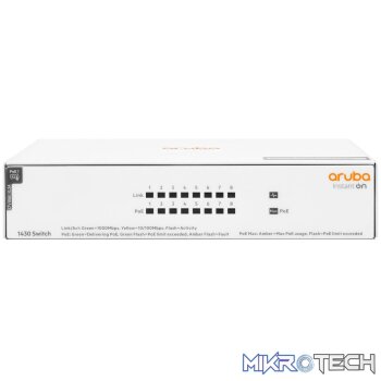 HPE Networking Instant On 1430 8-port Class4 Unmanaged L2 Gigabit Ethernet PoE Switch White R8R46A