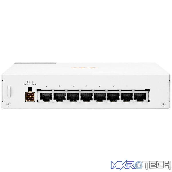 HPE Networking Instant On 1430 8-port Class4 Unmanaged L2 Gigabit Ethernet PoE Switch White R8R46A - Image 2