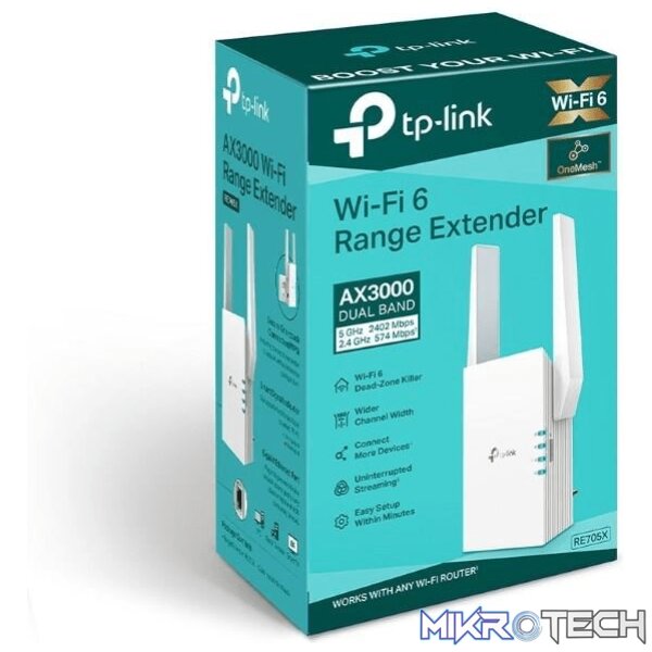 re705x-repeaters-43111662682276 TP-Link RE705X AX3000 Mesh Wi-Fi 6 Extender - Image 1