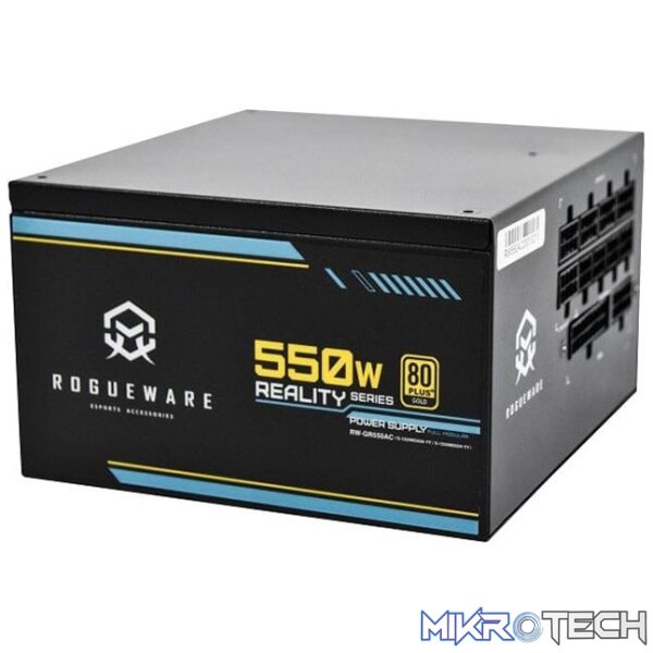 Rogueware Reality Series 550W Fully Modular 80 Plus Gold Active PFC Power Supply RW-GR550AC - Image 2