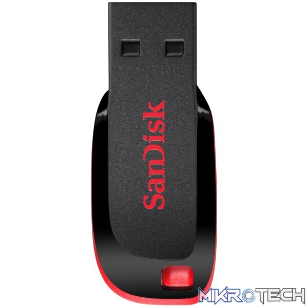sdcz50-128g-b35-usb-flash-drives-20695189029028 SanDisk Cruzer Blade 128GB USB 2.0 Type-A Black and Red USB Flash Drive SDCZ50-128G-B35 - Image 1