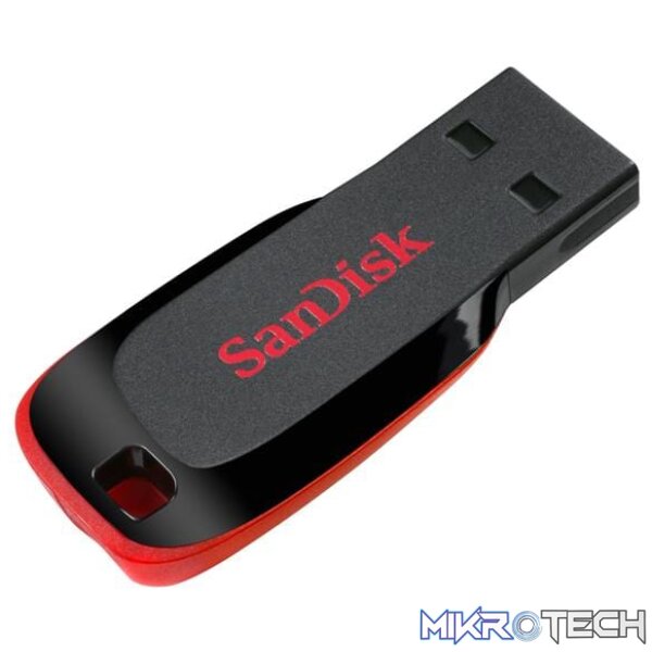 SanDisk Cruzer Blade 128GB USB 2.0 Type-A Black and Red USB Flash Drive SDCZ50-128G-B35 - Image 2
