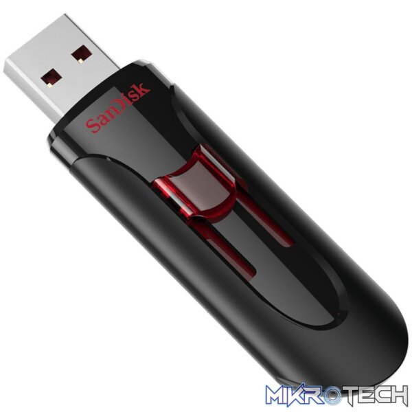 sdcz600-064g-g35-usb-flash-drives-20695692312740 SanDisk UFM 64GB USB CRUZER GLIDE 3.0 Type-A 3.2 Gen 1 Black and Red USB Flash Drive SDCZ600-064G-G35 - Image 1