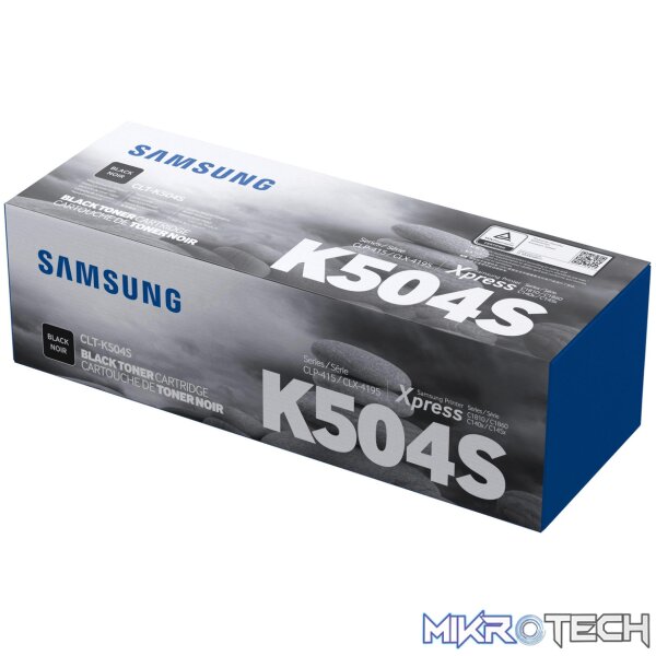 Samsung CLT-K504S Black Toner Cartridge 2500 pages SU160A Single-pack Samsung CLT-K504S Black Toner Cartridge 2500 pages SU160A Single-pack