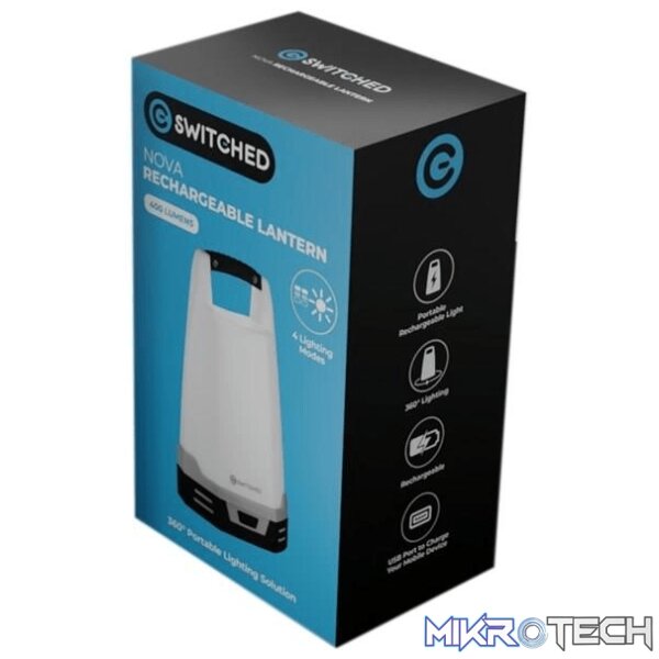 swd-50028-gr-other-accessories-45533907058852 Switched Nova Rechargeable 400 Lumens Lantern Grey SWD-50028-GR - Image 1
