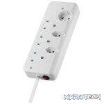 Switched Basic 6-way Multiplug with 0.5m Cord White SWD-75019-05-WT - Image 3