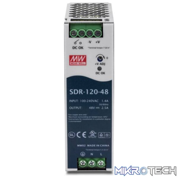 Trendnet 48V 120W Single Output Industrial DIN-Rail Power Supply - Image 2