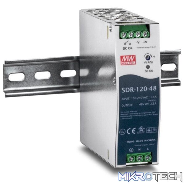 Trendnet 48V 120W Single Output Industrial DIN-Rail Power Supply - Image 3