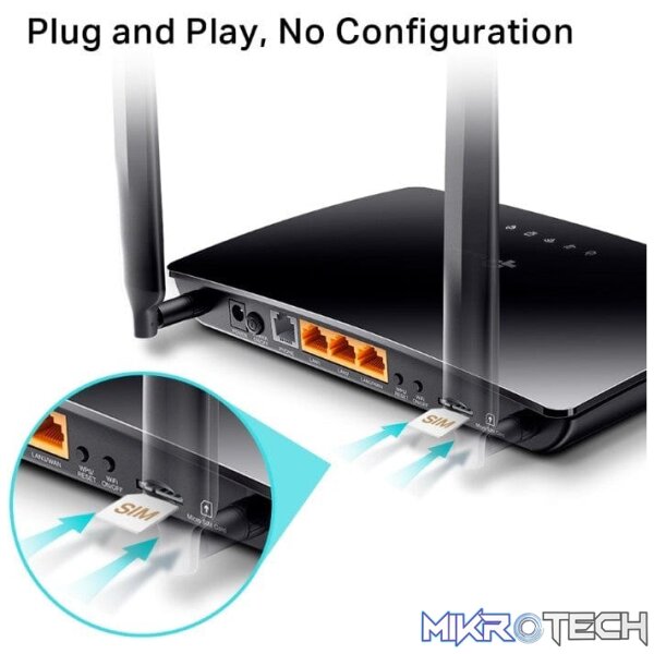 TP-Link TL-MR6500v N300 4G LTE Telephony Wireless Router - Image 4
