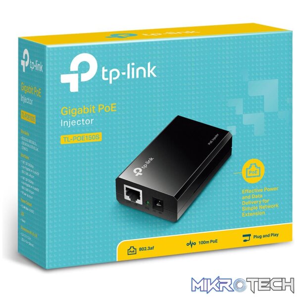TP-Link TL-POE150S PoE Adapter Gigabit Ethernet 48V - Image 2