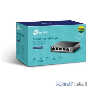 TP-Link TL-SF1005LP 5-Port 10/100Mbps Unmanaged Desktop PoE Switch with 4-port