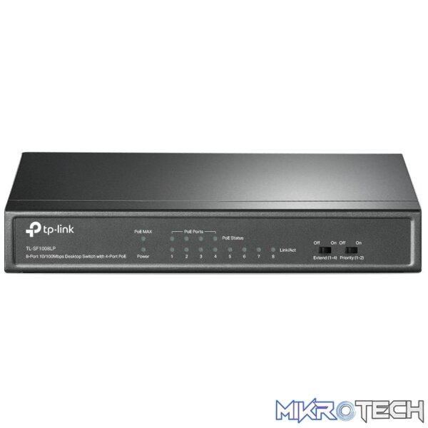 tl-sf1008lp-unassigned-31325426352292 TP-Link 8 Port Unmanaged POE Desktop Switch - Image 1