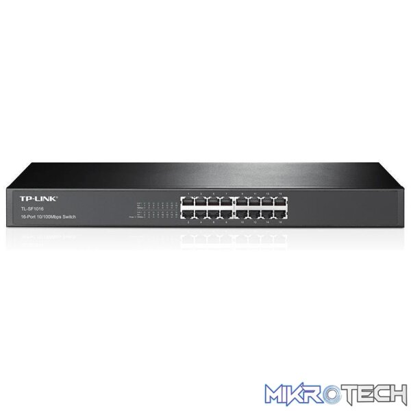 tl-sf1016-switches-30248591163556 TP-Link TL-SF1016 16-Port 10/100 Mbits Rackmount Network Switch - Image 1