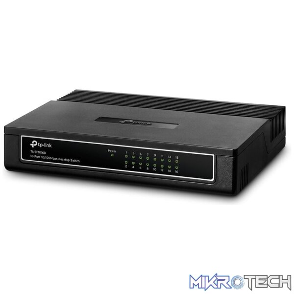 TP-Link TL-SF1016D Network Switch Fast Ethernet 10/100 Mbits Black - Image 4