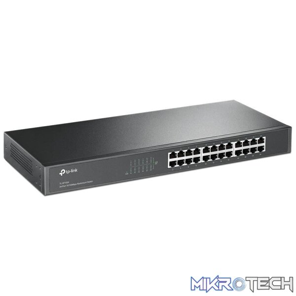 TP-Link TL-SF1024 Unmanaged Network Switch Fast Ethernet 10/100 Mbits Black - Image 3