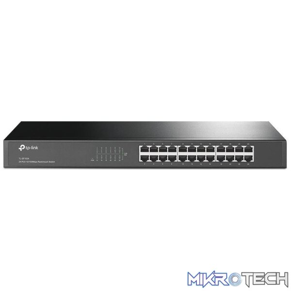 tl-sf1024-switches-31010382446756 TP-Link TL-SF1024 Unmanaged Network Switch Fast Ethernet 10/100 Mbits Black - Image 1