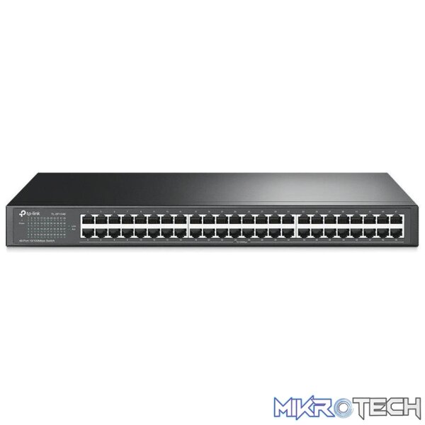 tl-sf1048-switches-30248703721636 TP-Link TL-SF1048 Unmanaged Network Switch Ethernet 10/100 Mbits 1U Black - Image 1