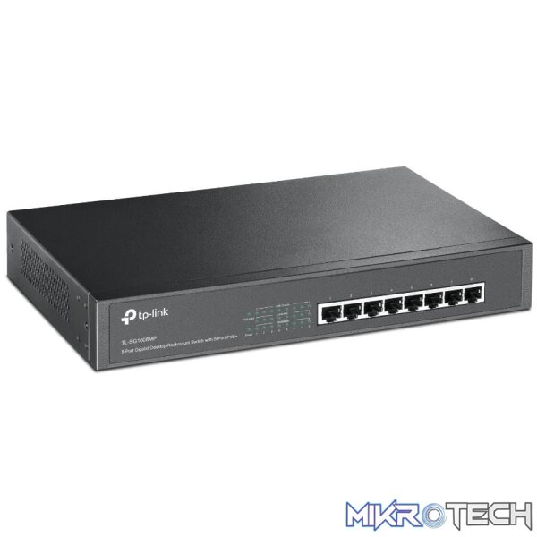 TP-Link TL-SG1008MP Unmanaged Network Switch Gigabit Ethernet 10/100/1000 Mbits PoE Black - Image 4