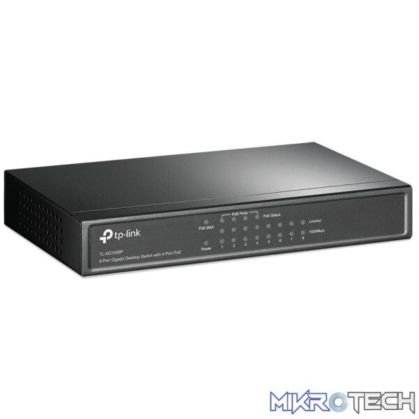 TP-Link TL-SG1008P Network Switch Gigabit Ethernet 10/100/1000 Mbits PoE Hazelnut - Image 3