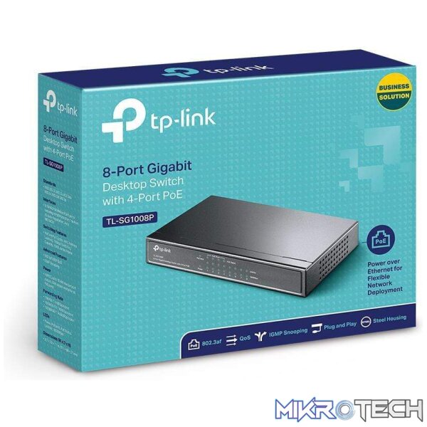 TP-Link TL-SG1008P Network Switch Gigabit Ethernet 10/100/1000 Mbits PoE Hazelnut - Image 4