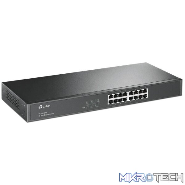 TP-Link TL-SG1016 Unmanaged Network Switch Gigabit Ethernet 10/100/1000 Mbits 1U Black - Image 3