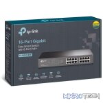TP-Link TL-SG1016PE Managed Network Switch Gigabit Ethernet 10/100/1000 Mbits PoE Black - Image 3