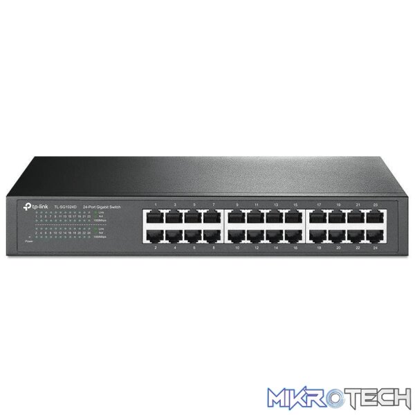 tl-sg1024d-switches-30238019059876 TP-Link TL-SG1024D 24-port GbE Unmanaged Desktop/Rackmount Network Switch - Image 1