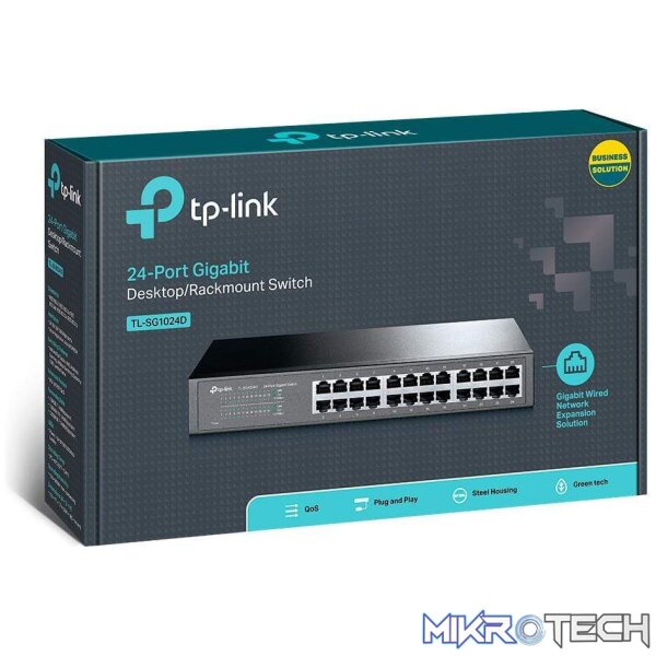 TP-Link TL-SG1024D 24-port GbE Unmanaged Desktop/Rackmount Network Switch - Image 4